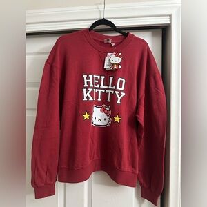Hello Kitty Red Sweatshirt with Yellow and White Accents
